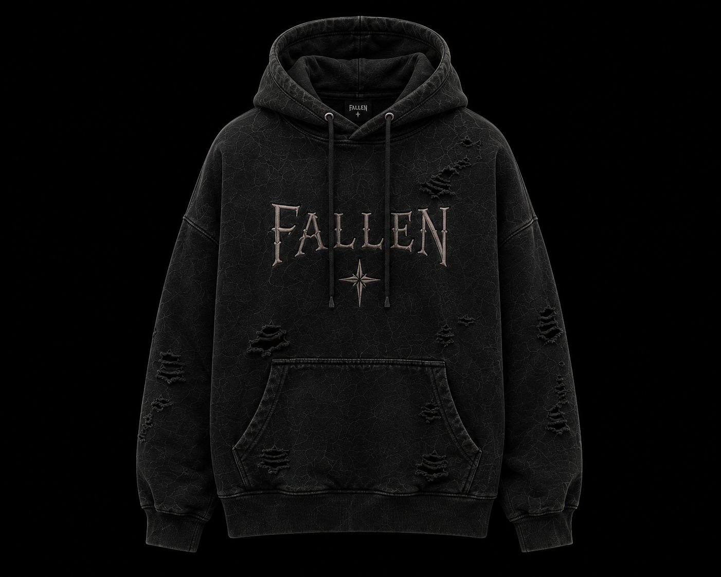 Fallen Vintage Stone-Washed Hoodie
