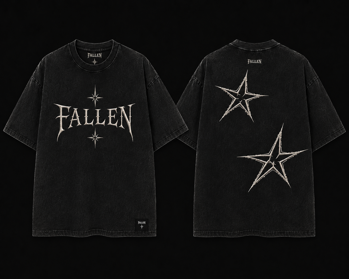 Fallen Vintage Black Washed T-Shirt