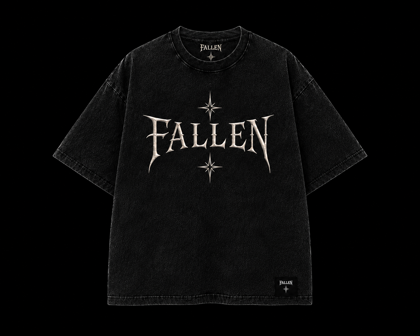 Fallen Vintage Black Washed T-Shirt